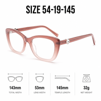 Montures de lunettes optiques de haute qualité pour femmes, décorées de diamants, en acétate, style œil de chat, lunettes optiques européennes