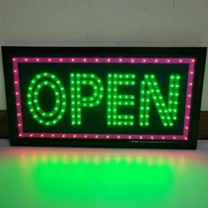 Coffee shop OPEN LED billboard advertising signboard creative photo paper wall decoration <b>light</b> shop sign display <b>board</b> Custom - Product Image 3