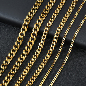 2026 Hip Hop Jewelry Stainless Steel Curb Cuban Link Chain Necklace for Men Women Gold Black <b>Silver</b> Punk Chunky <b>Choker</b> - Product Image 4