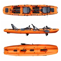 Kayak de pêche modulaire Vicking de nouvelle conception, 4,36 m, 2 places, avec pédales, kayak pliable détachable avec moteur électrique
