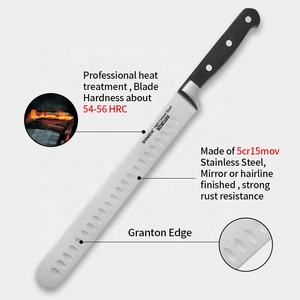 Cuchillo Profesional de Acero Inoxidable 5cr15mov, Ancho y Resistente, de 10 Pulgadas, <span class=keywords><strong>para</strong></span> Filetear Pescado, <span class=keywords><strong>Jamón</strong></span> y Asados, con Borde Granton - Product Image 3