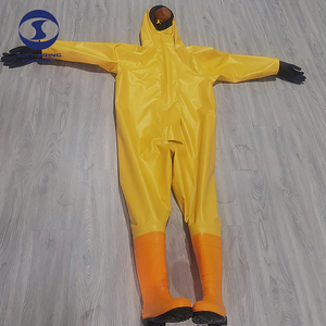 Traje Químico Amarillo Hermético Estándar Europeo, Traje <span class=keywords><strong>de</strong></span> Protección Química Ligero No Hermético - Product Image 5