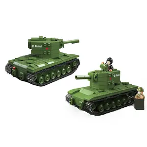 Soviet Army Kv-2 Heavy Tank Ww2 Army Tanks Toy Building Model Kit Military Tank Building Blocks Toys Set 472pcs