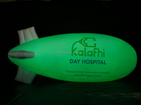 Dirigeable gonflable de PVC de la publicité faite sur commande avec le dirigeable gonflable extérieur de dirigeable d'hélium de zeppelin de lumière LED à vendre