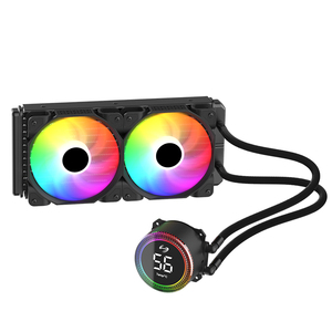 New 360 AIO Cooler Temperature Display Dual Pump High Efficiency Water Cooler Gaming Pc Case ARGB <b>Fan</b> for CPU Cooling - Product Image 2