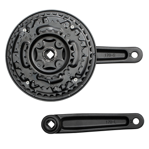 Manivelle de vélo JOYSUN réglable 42T/34T/24T en acier 170 mm avec couvre-chaîne pour vélos BMX et de route 3 vitesses - Product Image 2