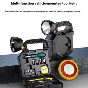 Xách tay xe năng lượng mặt trời dẫn đèn pin công suất cao đa chức năng được xây dựng trong công cụ phần cứng ABS cơ thể bên ngoài ánh sáng - Product Image 3