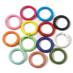 Toptan 30mm yuvarlak karabina klip çinko alaşım O halka toka bahar yaylı kancalar O halka yuvarlak karabina