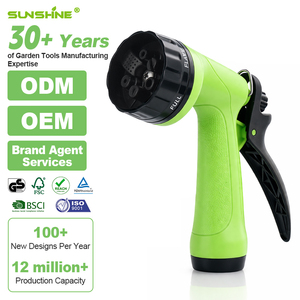 SUNSHINE BSCI Factory Custom <strong>Garden</strong> Hose Nozzle GS Certified OEM/ODM Professional Water Spray Gun for Private Label Brands - Product Image 1