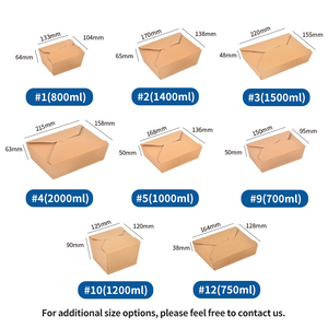 SenAng - Caja de Comida Desechable de Papel Kraft al por Mayor con Diseño Antiderrames para Entrega de Alimentos, Caja de Almuerzo para Llevar - Product Image 3