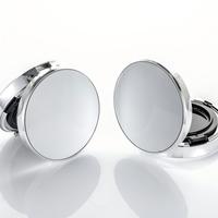 Boîtier compact rond argenté personnalisé pour fond de teint, crème BB, poudre libre ou poudre compacte, couleur nude