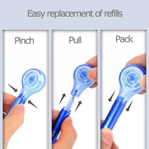 Cinta correctora de color Kawaii Macaron 6m, diseño creativo en forma de bolígrafo, material de papelería escolar de sujeción cómoda - Product Image 5