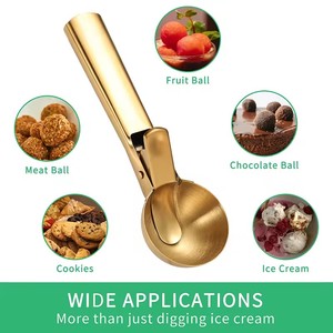 Cuchara de helado de acero inoxidable, herramienta de Metal ecológica con diseño de bola de cuchara de sandía de fruta para uso doméstico - Product Image 5