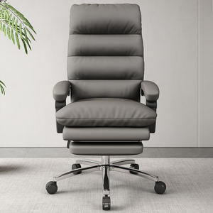 Muebles de oficina de lujo Silla Boss de cuero sintético Silla giratoria cómoda Sillas de cuero de oficina de lujo con rueda giratoria - Product Image 3