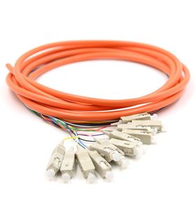 Pigtail de Fibra Óptica de 12 Colores, SC APC UPC LC FC ST SM MM Simplex, 0.9mm, Buffer Ajustado, FTTH, 1m, Monomodo - Product Image 6