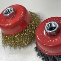 Brosse à fil torsadé WELLDON 3/4 pouce, filetage 5/8-11 M10, en acier à haute teneur en carbone, pour meuleuse d'angle, débavurage, élimination de la rouille et nettoyage des scories de soudure