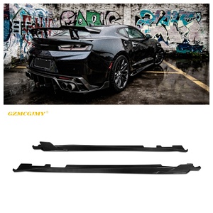 Venta caliente faldas laterales de coche de la serie 16-18 adecuadas para Chevrolet Camaro <span class=keywords><strong>WS</strong></span> estilo faldas laterales extendidas de fibra de carbono seca - Product Image 1