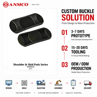 Almohadilla de hombro de PVC de 2 pulgadas, modelo AM6636, con diseño para correas de mochila y equipaje, fabricación a granel para compradores mayoristas