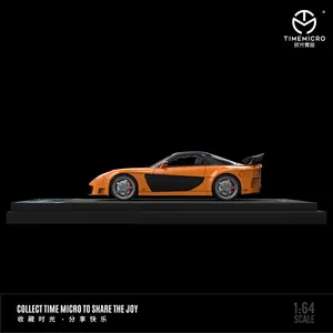 Time Micro 1:64 RX-7 <span class=keywords><strong>Fast</strong></span> <span class=keywords><strong>and</strong></span> <span class=keywords><strong>Furious</strong></span> Modèle de voiture en alliage métallique pour collection, exposition et cadeau - Product Image 3