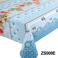 Tissu de nappe en pvc imperméable à l'eau en rouleau doré de bonne qualité et de luxe en gros