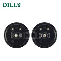 Bocina para Auto 12V 24V, Juego de Bocinas de Tono Alto y Bajo, Universal, Modificada para Motocicleta, Camión, Tren, Autobús, Barco, Color Rojo Naranja, Forma de Cuenco