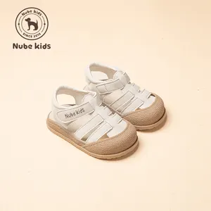 Scarpe Casual traspiranti di colore solido personalizzate alla moda per bambini Baotou sandali antiscivolo con fondo morbido