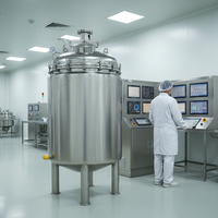 Cuve de mélange en acier inoxydable 1000L avec agitateur 304 316, cuve de stockage et de mélange de liquides de qualité alimentaire