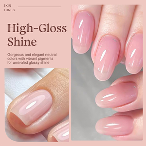 Zyxc נוסחה חדשה לא לשרוף מגנט בסיס מים ורוד לכה צבע ג 'ל 15 מ "ל חום נמוך עצמי פילוס ג' ל קשה - Product Image 6