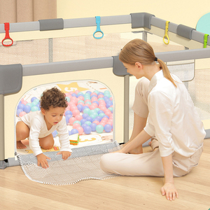 Corralito de bebé multifunción plegable grande de diseño de puerta exterior sin costuras lavable de estilo Popular - Product Image 3