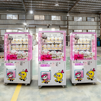 Machine à griffes d'arcade pour magasin de jeux avec compartiment de rangement supérieur, armoire métallique, fonctionnement à pièces, attrapeur de peluches, machine de jeu distributrice, pour intérieur