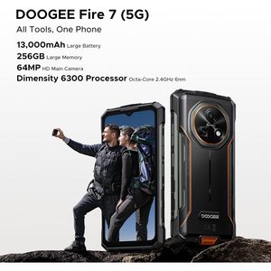 Doogee Fire 7 5G โทรศัพท์มือถือที่ทนทาน RAM 16GB ROM 256GB AI Gemini แบตเตอรี่ 13000mAh หน้าจอ 6.6 นิ้ว Android 15 ปลดล็อคแล้ว - Product Image 2