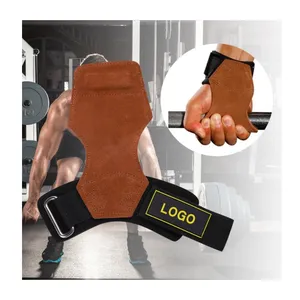 Good quality practical weight lift leather belt protect the palm support lifting wrist wraps palm pad for weightlifting