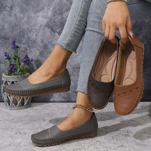 <span class=keywords><strong>Mocasines</strong></span> Perforados para <span class=keywords><strong>Mujer</strong></span> al por Mayor, Zapatos Planos Transpirables y Cómodos para Caminar, de Alta Calidad - Product Image 1