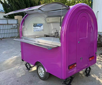 Truk Makanan Pizza Bulat dengan Dapur Lengkap, Gerobak Makanan Mobile untuk Jualan Es Krim dan Permen Kapas, Pengiriman Cepat, Dijual di AS