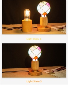 Phong Cách Hiện Đại Cơ Thể Bằng Gỗ E27 Vít Chuyển Đổi Bảng Đèn Cơ Sở Nhà Máy Tùy Chỉnh Cho Phòng Ngủ Cạnh Giường Ngủ Trang Trí Nội Thất 5V Pin Cung Cấp Điện - Product Image 6