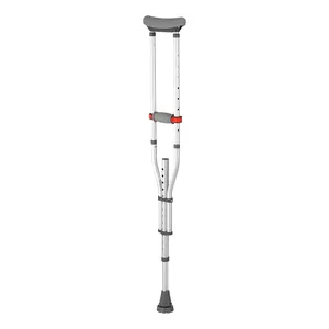 医療用マルチポジション高さ調節可能なアルミニウムステッキ脇の下ブラケット肘松葉杖腋窩脇の下松葉杖