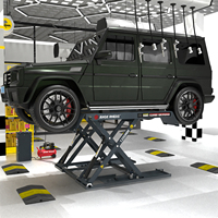 Équipement de levage de voiture de garage hydraulique, élévateur de voiture automatique, profil bas, portable, mobile, élévateur de voiture à ciseaux à levée moyenne