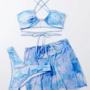 Fashion Style Custom Sexy 3 Piece <b>Set</b> Womens <b>Bikini</b> <b>Push</b> <b>up</b> Print Swimwear Spandex/Polyester Quick Dry - Product Image 6