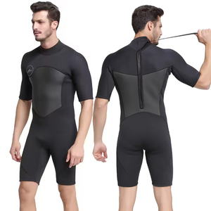 Traje de neopreno corto de 2 mm con cremallera trasera de secado rápido, listo para enviar, envío rápido de verano, traje de neopreno para buceo y surf - Product Image 1