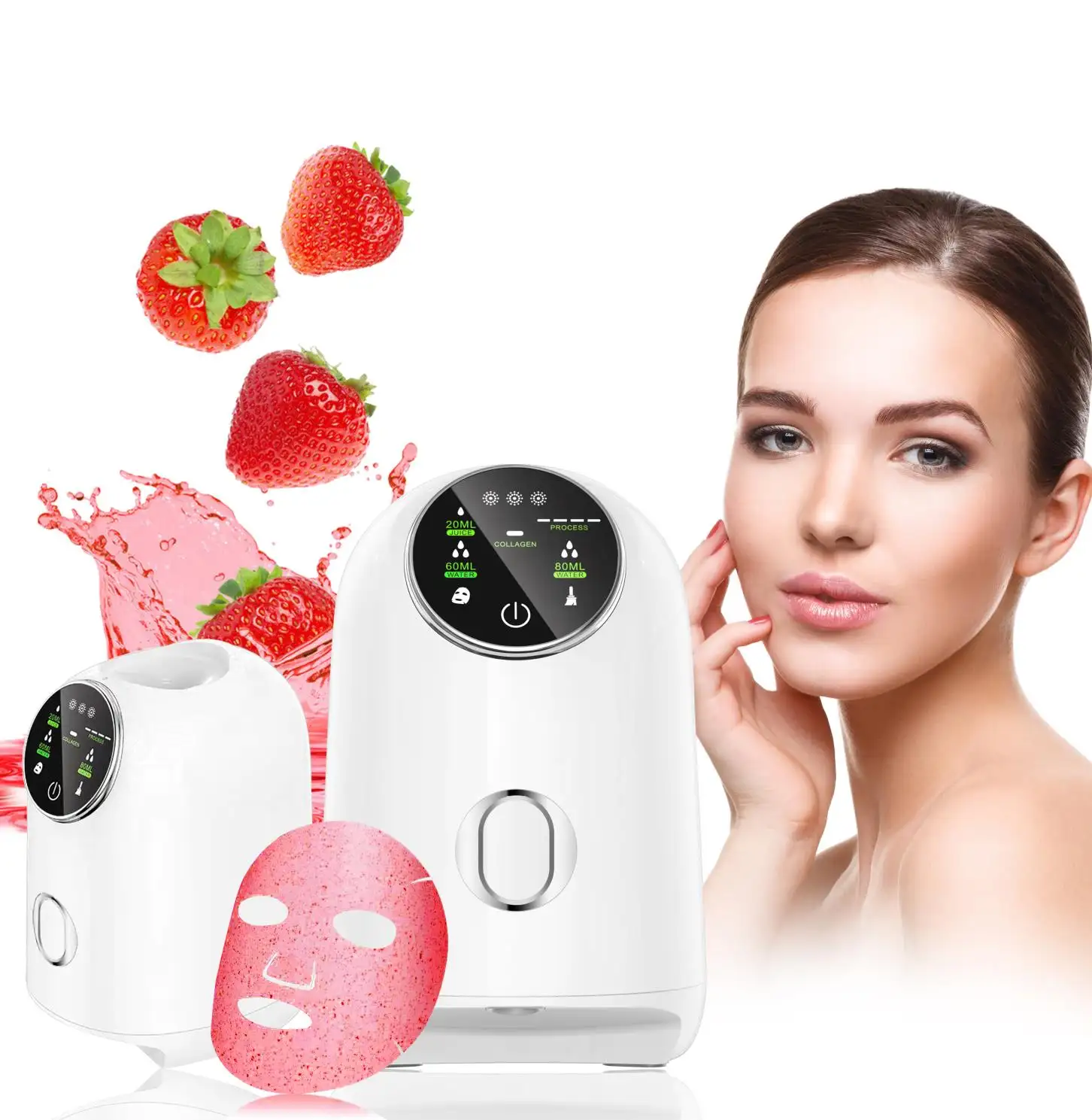Nouveaux produits produits produits de beauté à usage domestique masque facial bricolage machine de masque facial aux fruits et légumes avec 32 collagène