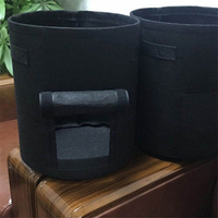 Sac de culture réutilisable en feutre de polyester personnalisé pour jardin, pot de culture pour plantes, fenêtre de récolte pour pommes de terre, tomates et légumes
