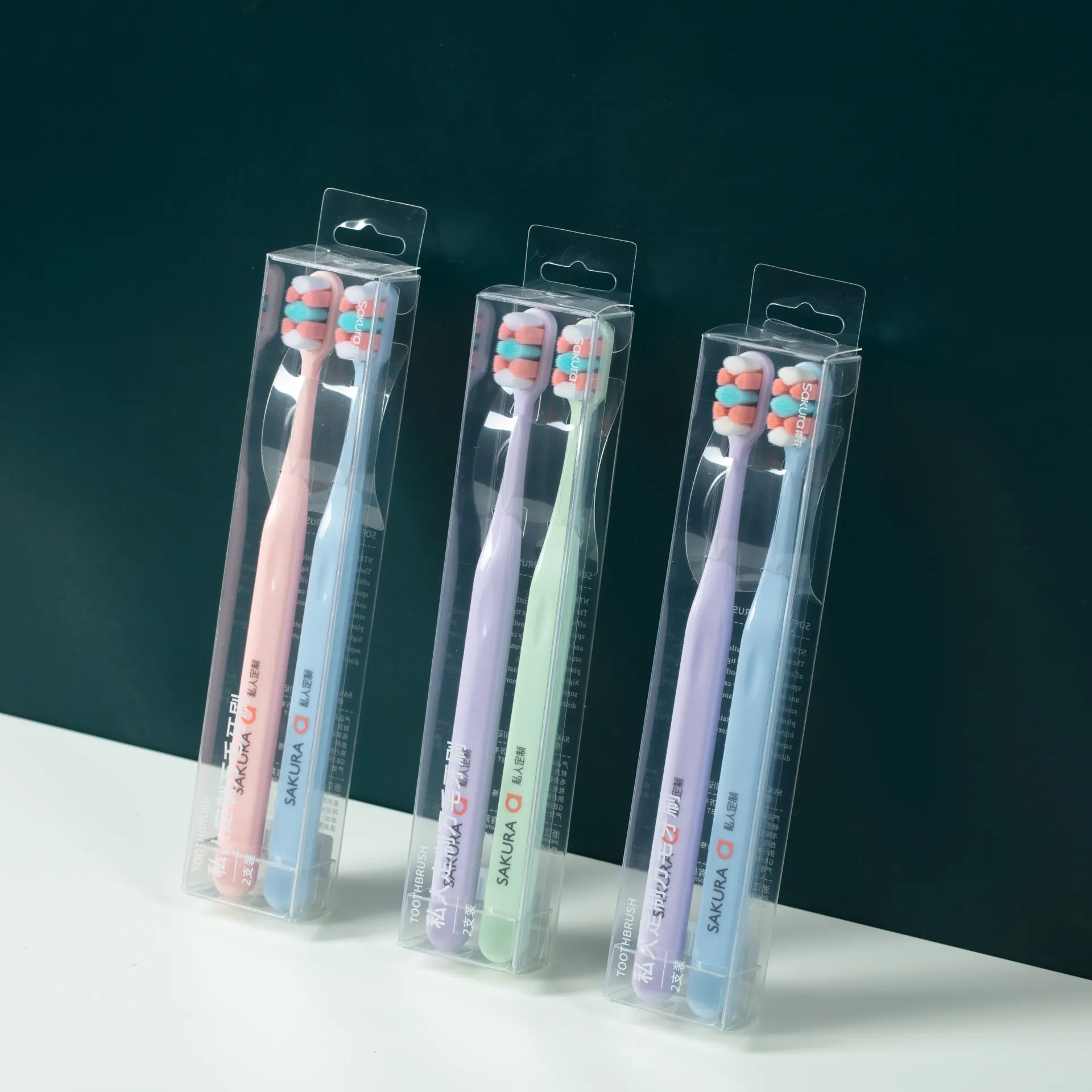 High Quality Oem Customized Deep Clean Toothbrush Soft Adult Toothbrush with 10000 Bristles