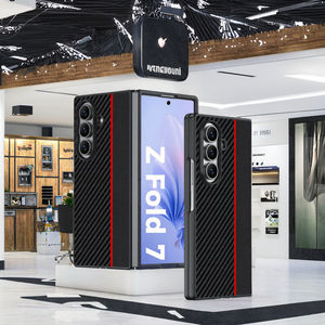 Funda Protectora de Lujo de Fibra de Carbono Anti-Caídas para <span class=keywords><strong>Samsung</strong></span> <span class=keywords><strong>Galaxy</strong></span> Z <span class=keywords><strong>Fold</strong></span> 7, Empaque en Bolsa OPP - Product Image 3