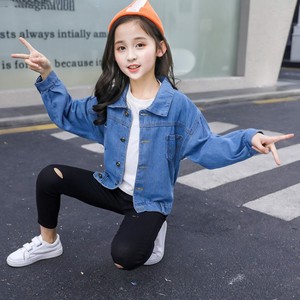 Fabricants de vêtements pour enfants en Chine, vêtements d'extérieur pour bébés automne et hiver, manteau en jean pour filles - Product Image 2