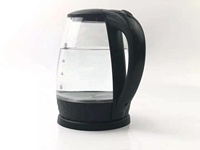 Bouilloire électrique sans fil en verre borosilicate haute résistance 1,8 L Arrêt automatique Transparent Sans plomb pour usage domestique