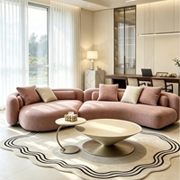 Vente directe d'usine, canapé en crème de style français, canapé modulaire en tissu de forme spéciale, style minimaliste italien pour salon
