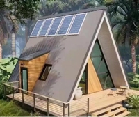 Maisonnette préfabriquée en forme de A, cabane modulaire triangulaire pour glamping, hôtel de villégiature, séjour en famille