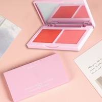Maquillaje Crema de melocotón Colorete cambiante Polvo prensado Etiqueta privada Crema mineral vegana y rubor en polvo Duo