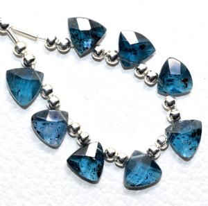 Kyanite ลูกปัดหินสีครามสีฟ้าหัวเป็ดลอนดอนเหลี่ยมเพชรพลอยหลวมลูกปัดล้านล้านล้านคุณภาพธรรมชาติสำหรับการทำเครื่องประดับขายส่ง - Product Image 2