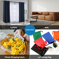 Vente en gros 0.8m 3.6m Tissus d'emballage de fleurs imperméables respirants Organisateur de cadeaux Sacs Rideau Tissu non tissé Spunbond coloré